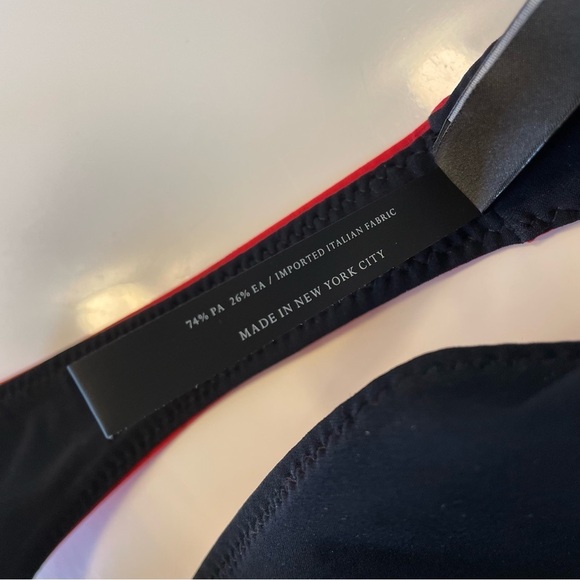 Rochelle Sara Swim Bikini Hibiscus Red Fabi Zip Top Mercer Low Rise Bottoms Sz 0 - Picture 9 of 15